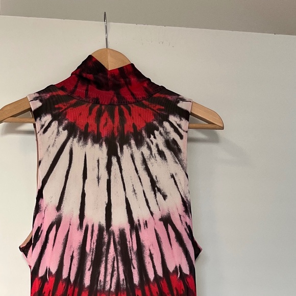 Sleeveless mesh dress with collar fully lined - Picture 6 of 12